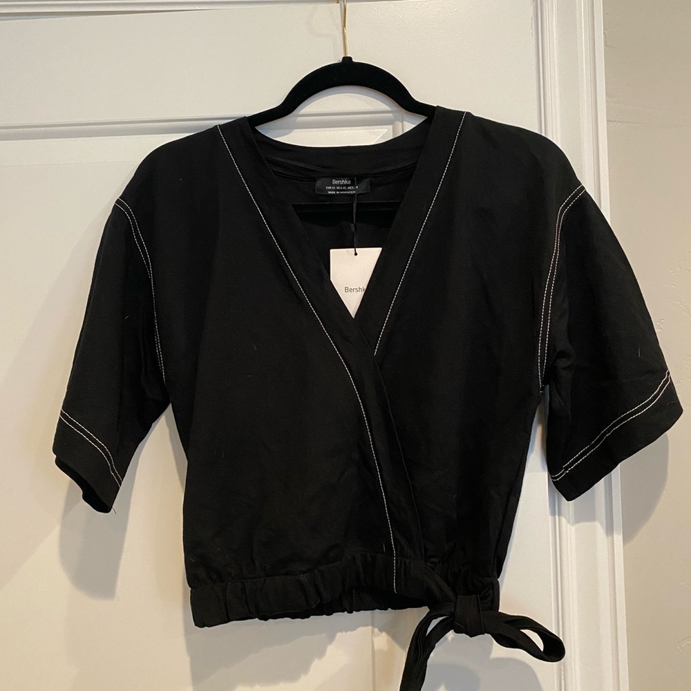 Black kimono top